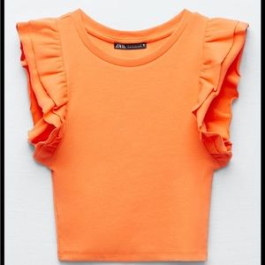 Orange Zara Ruffle Too